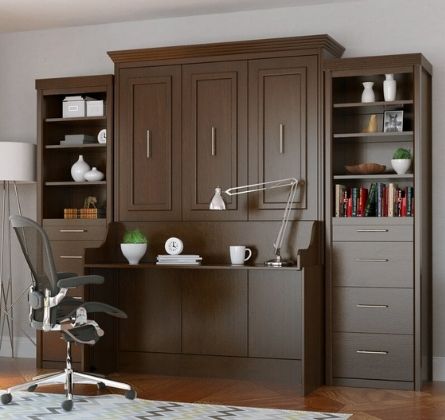 Britton Storage Murphy Bed with Desk and towers, by Xtraroom