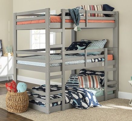 three level bunk bed