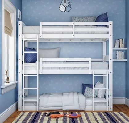 three tier bunk bed