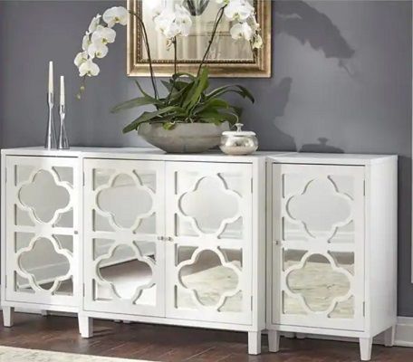 Broadway 3-Piece Mirrored Cabinet Set, by Lifestorey