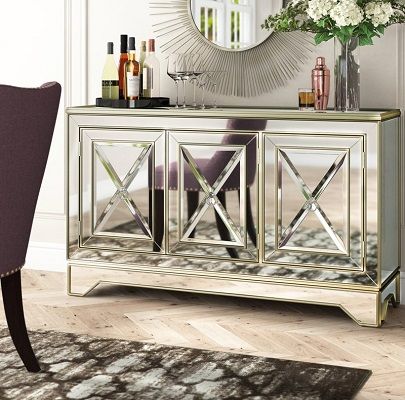 10 Gorgeous Mirrored Buffet Tables And Sideboards Trendy Home Interiors