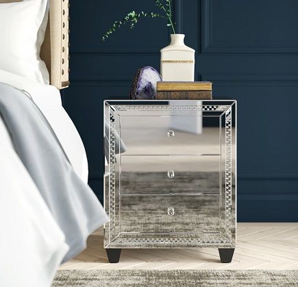 13 Mirrored Nightstand Ideas For A Glam And Luxurious Bedroom Trendy Home Interiors