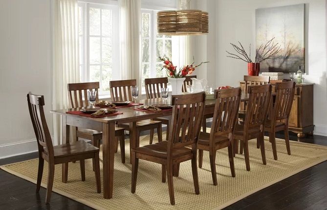 Birchley Extendable Solid Wood Dining Table for 10, by World Menagerie