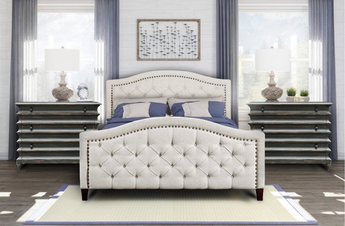 Petersfield Tufted Upholstered Low Profile Platform Bed Review