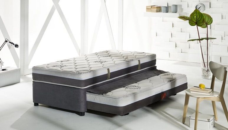 Metal Twin XL Daybed with Trundle and Mattresses, by Latitude Run