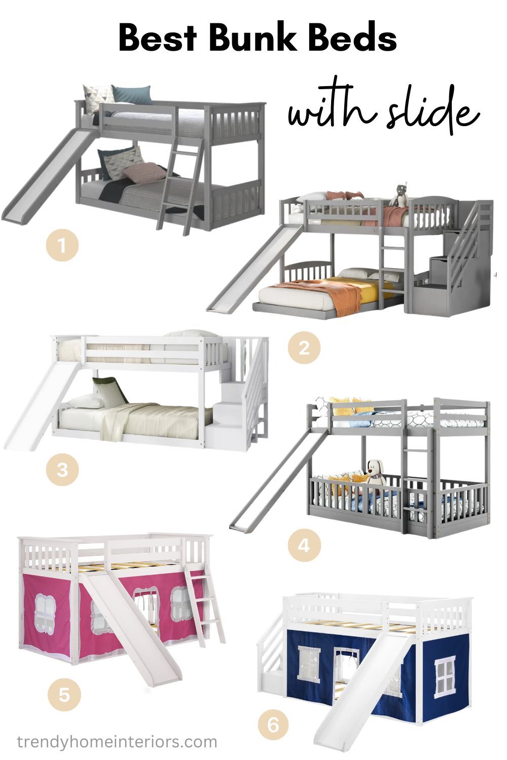 Bunk bed with slide