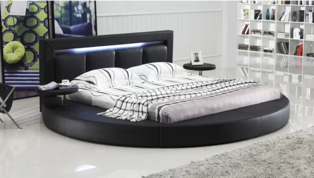 Ohan Round Leather Bed